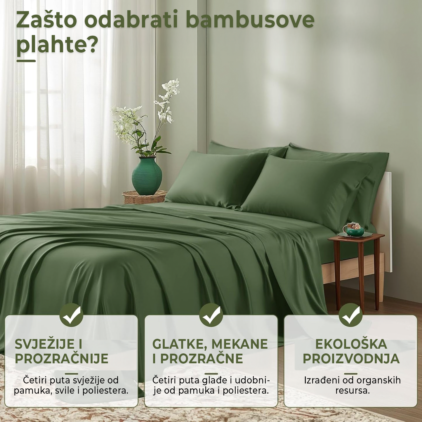 Komplet posteljine od bamb